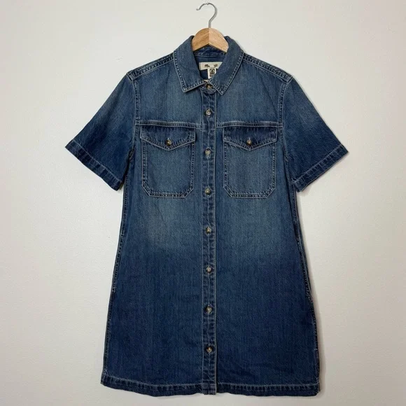 Madewell Denim Boxy Shirtdress in Demarco Wash size small - Picture 5 of 12